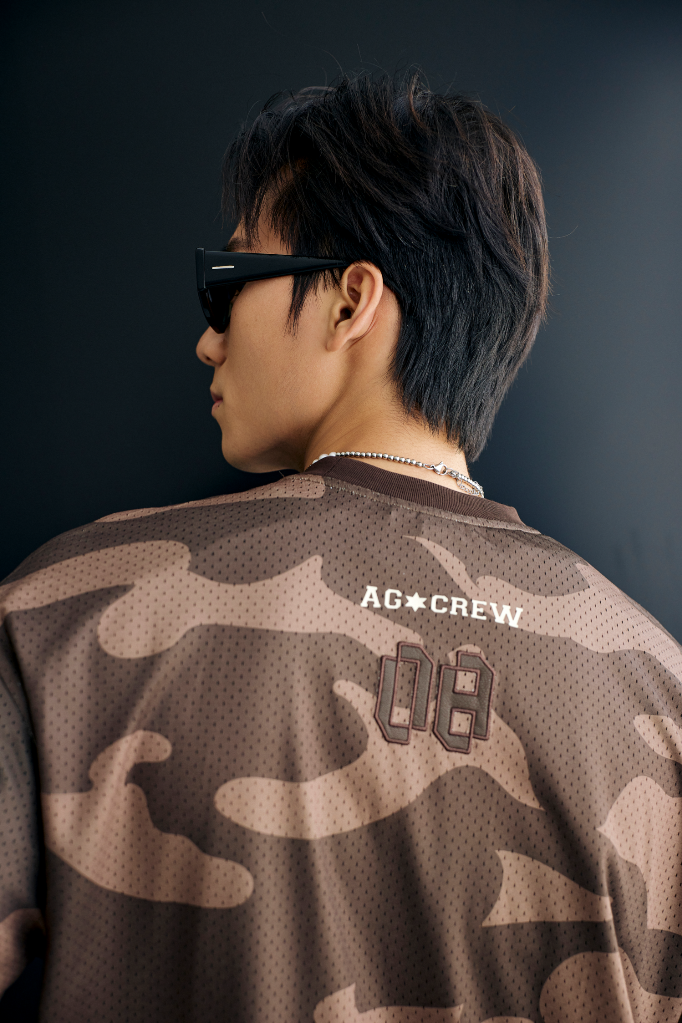  ÁO THUN NAM HT25-LOOSE FIT BÔNG LÍNH NÂU 