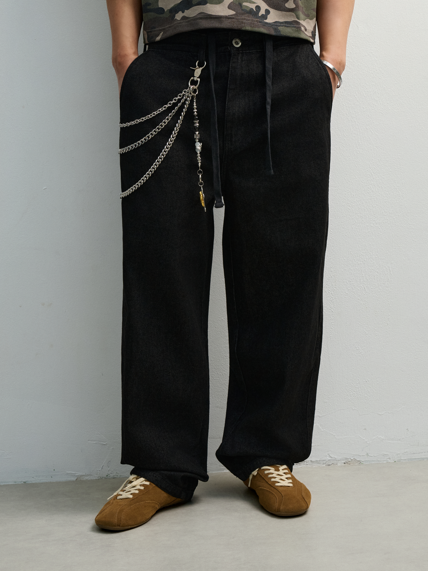  JEAN NAM K01-LOOSE FIT XANH ĐEN 