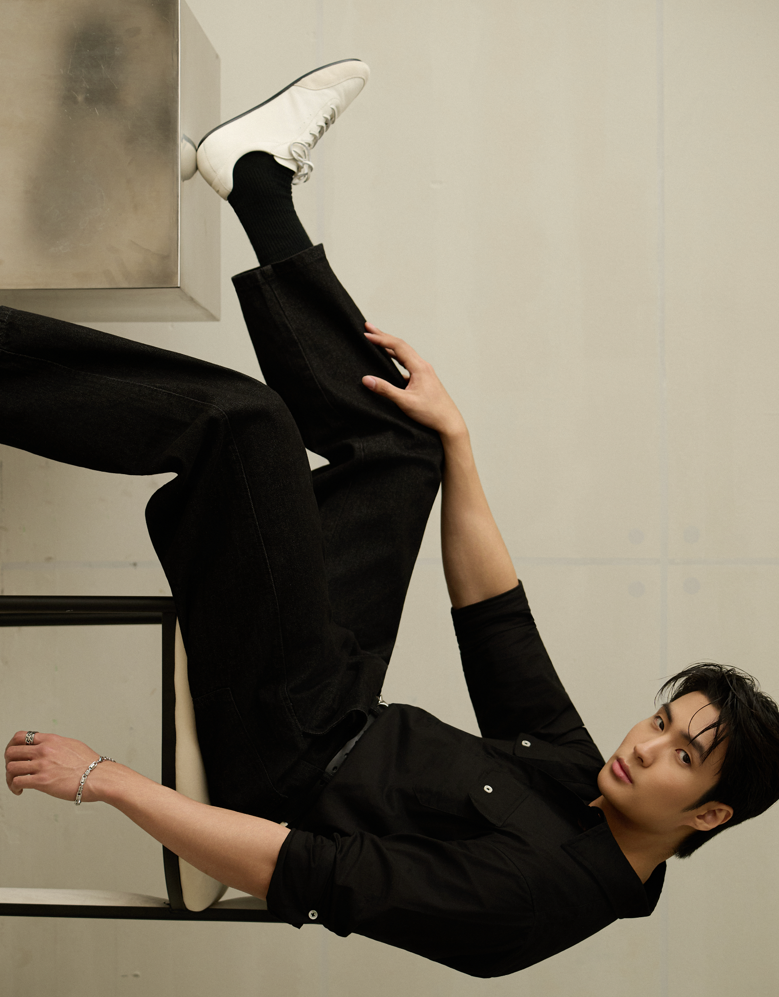  JEAN NAM K01-LOOSE FIT XANH ĐEN 