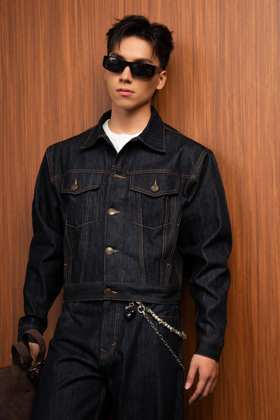  KHOÁC NAM M03- LOOSE FIT JEAN XANH 