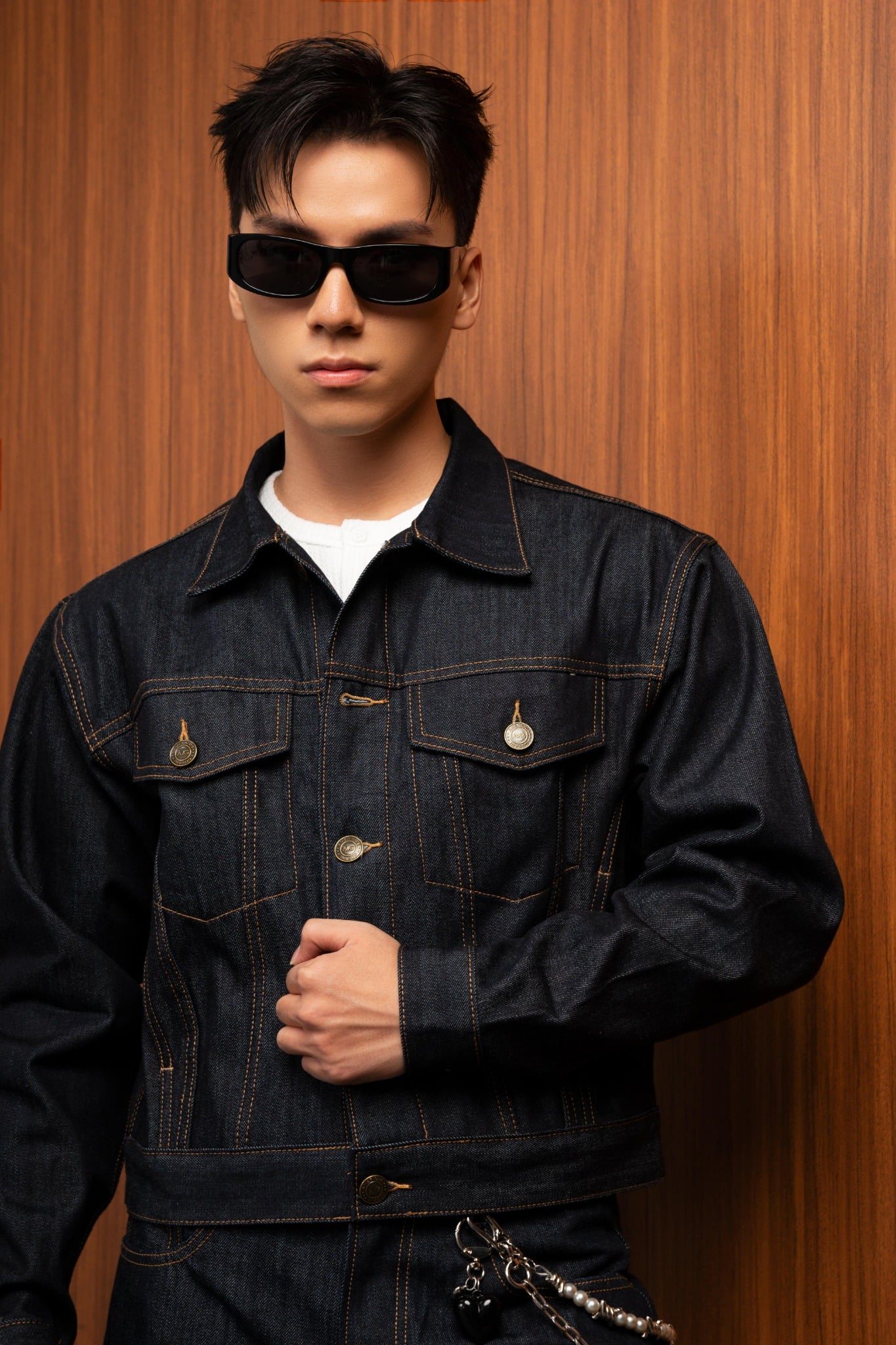  KHOÁC NAM M03- LOOSE FIT JEAN XANH 