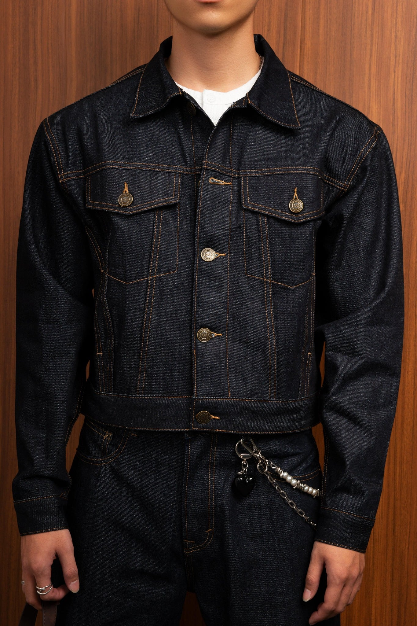  KHOÁC NAM M03- LOOSE FIT JEAN XANH 