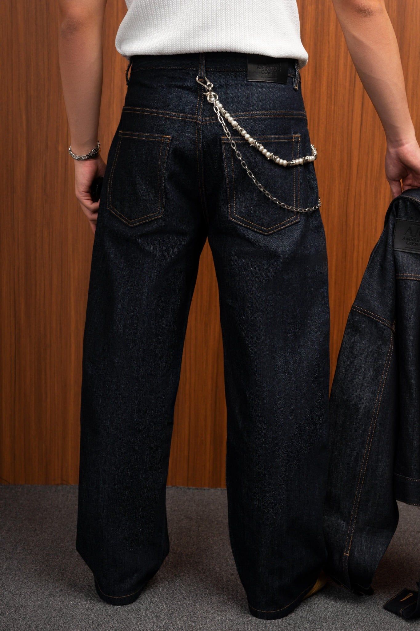  JEAN NAM M04-LOOSE FIT XANH ĐEN 