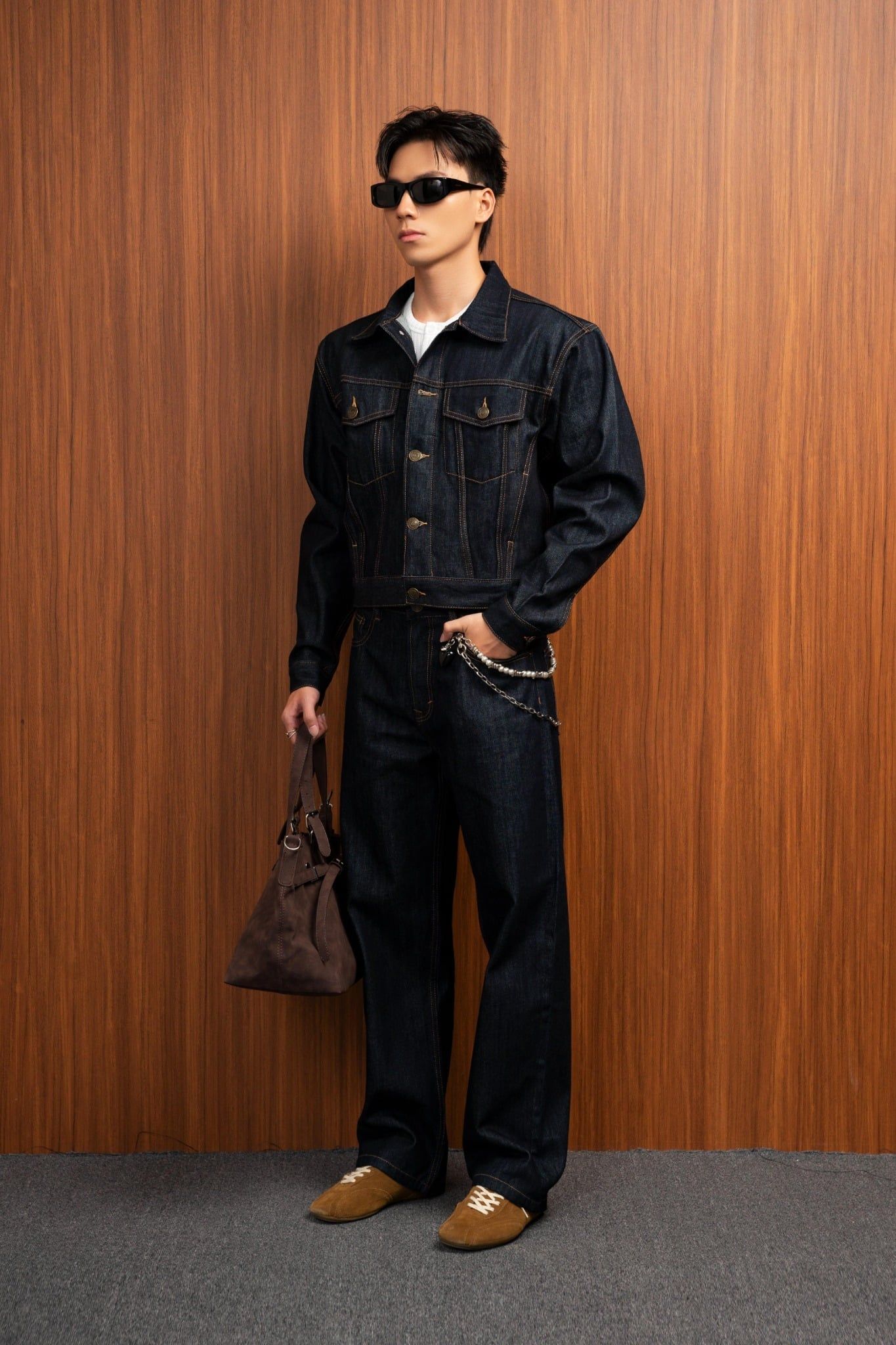  JEAN NAM M04-LOOSE FIT XANH ĐEN 