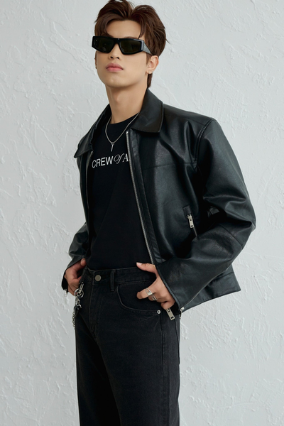  KHOÁC NAM DA N262-LOOSE FIT ĐEN 