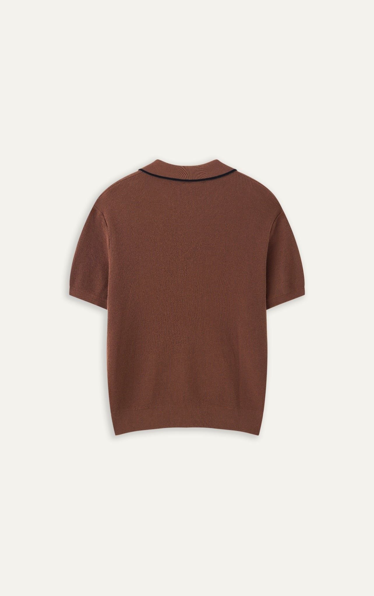  POLO NAM DỆT KIM N455-REGULAR FIT NÂU 
