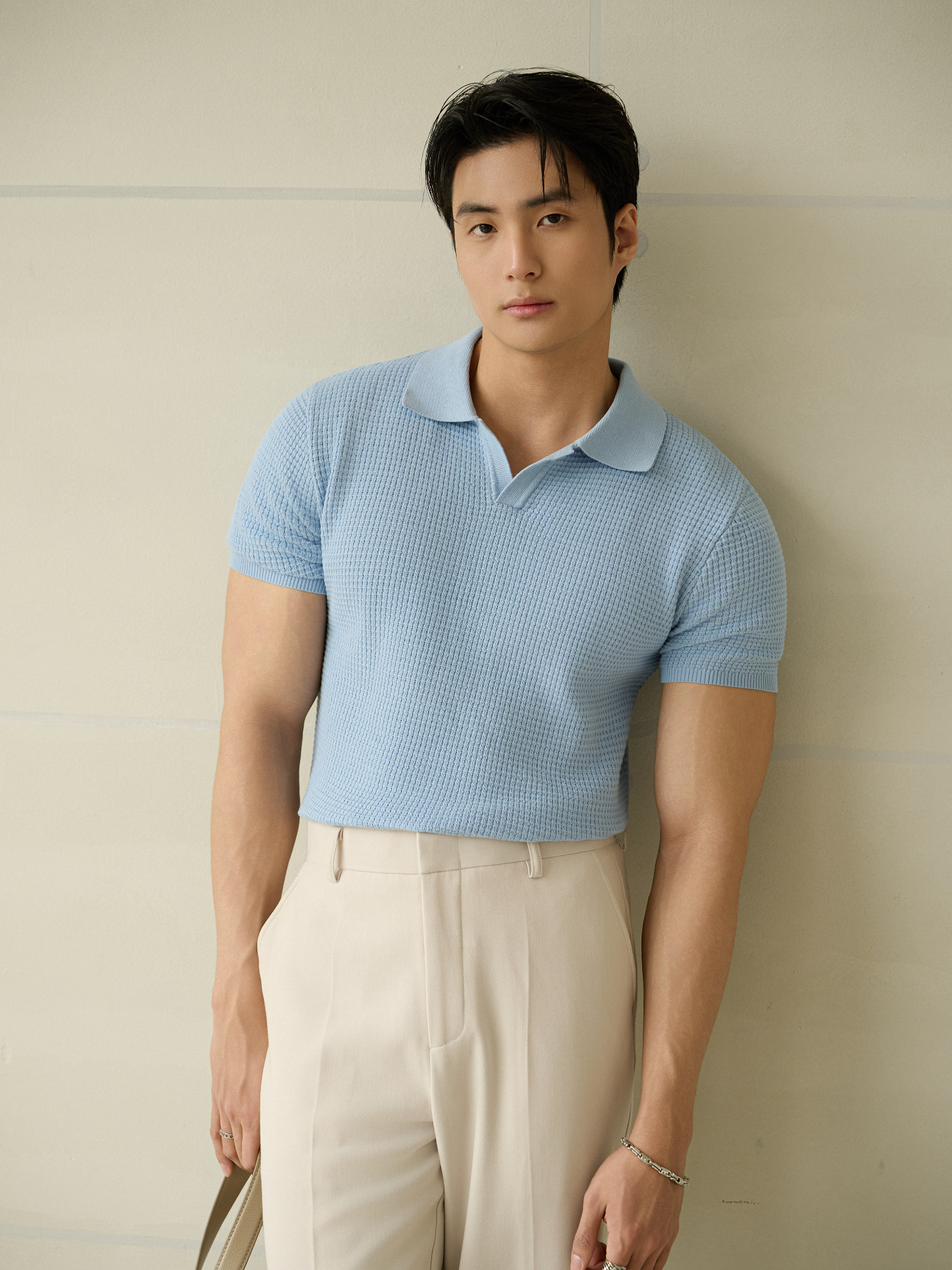  POLO NAM DỆT KIM N739-REGULAR FIT BIỂN 