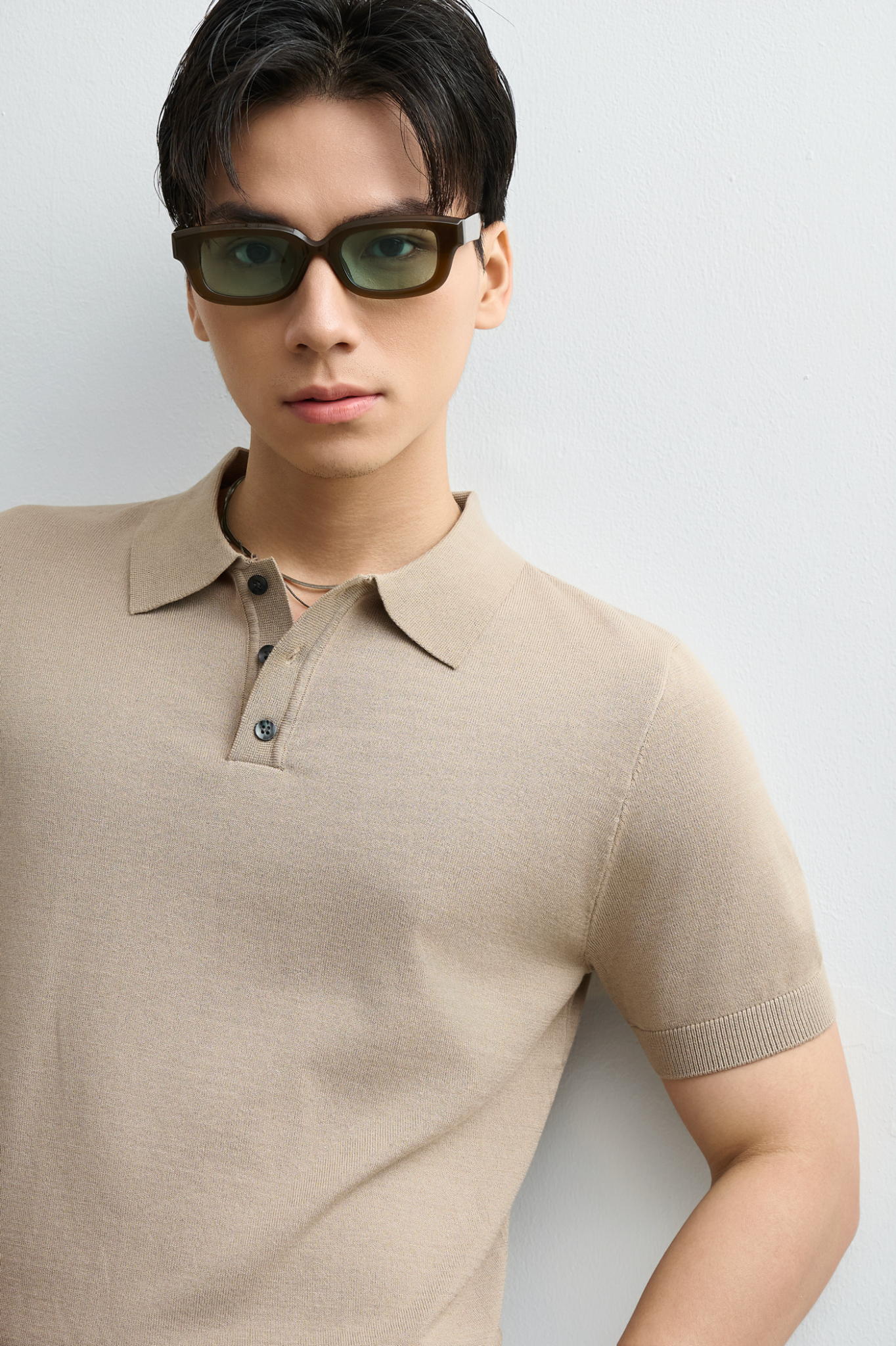  POLO NAM DỆT KIM N675-REGULAR FIT KEM 