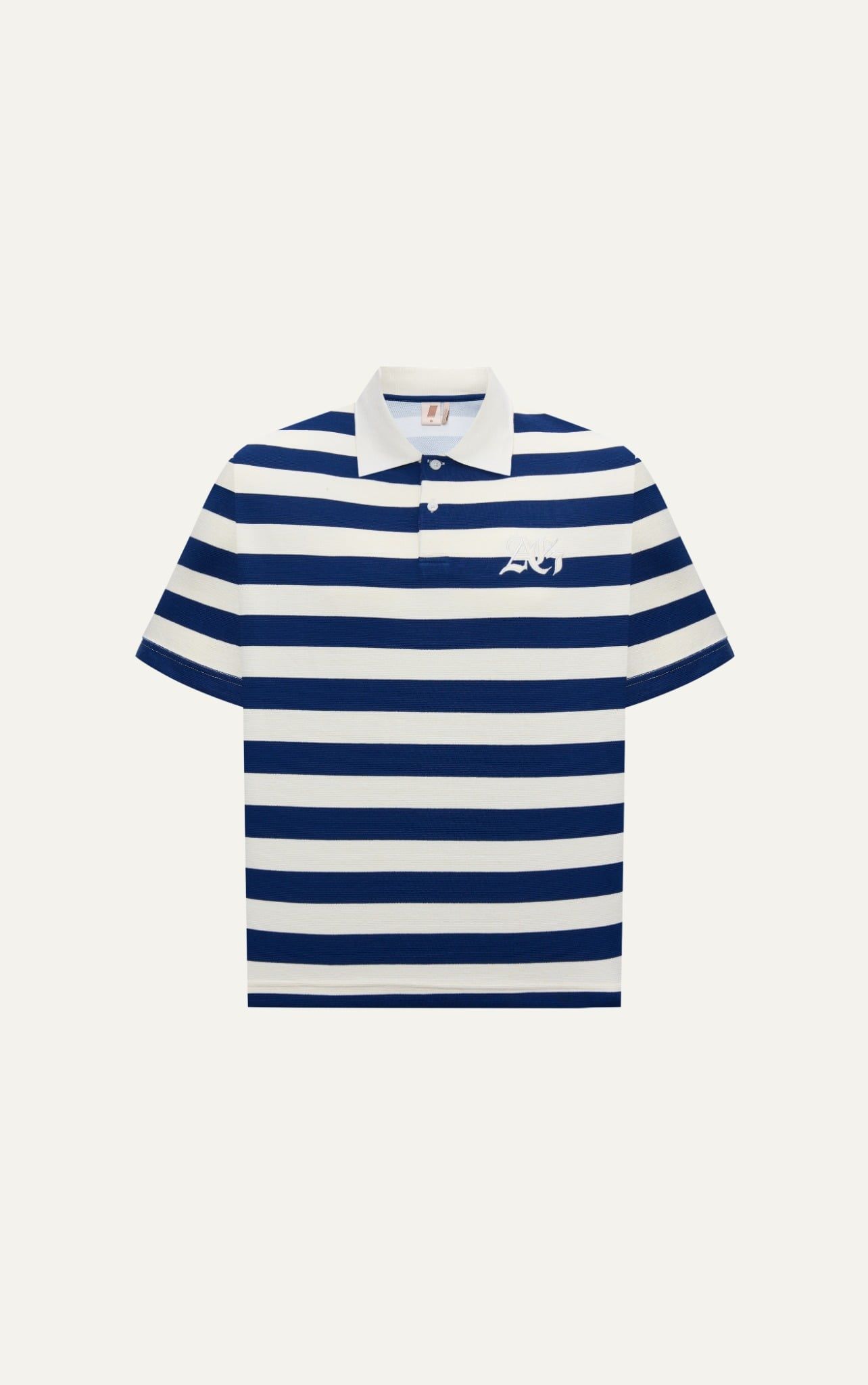  POLO NAM FORM RỘNG S3-XANH SỌC KEM 