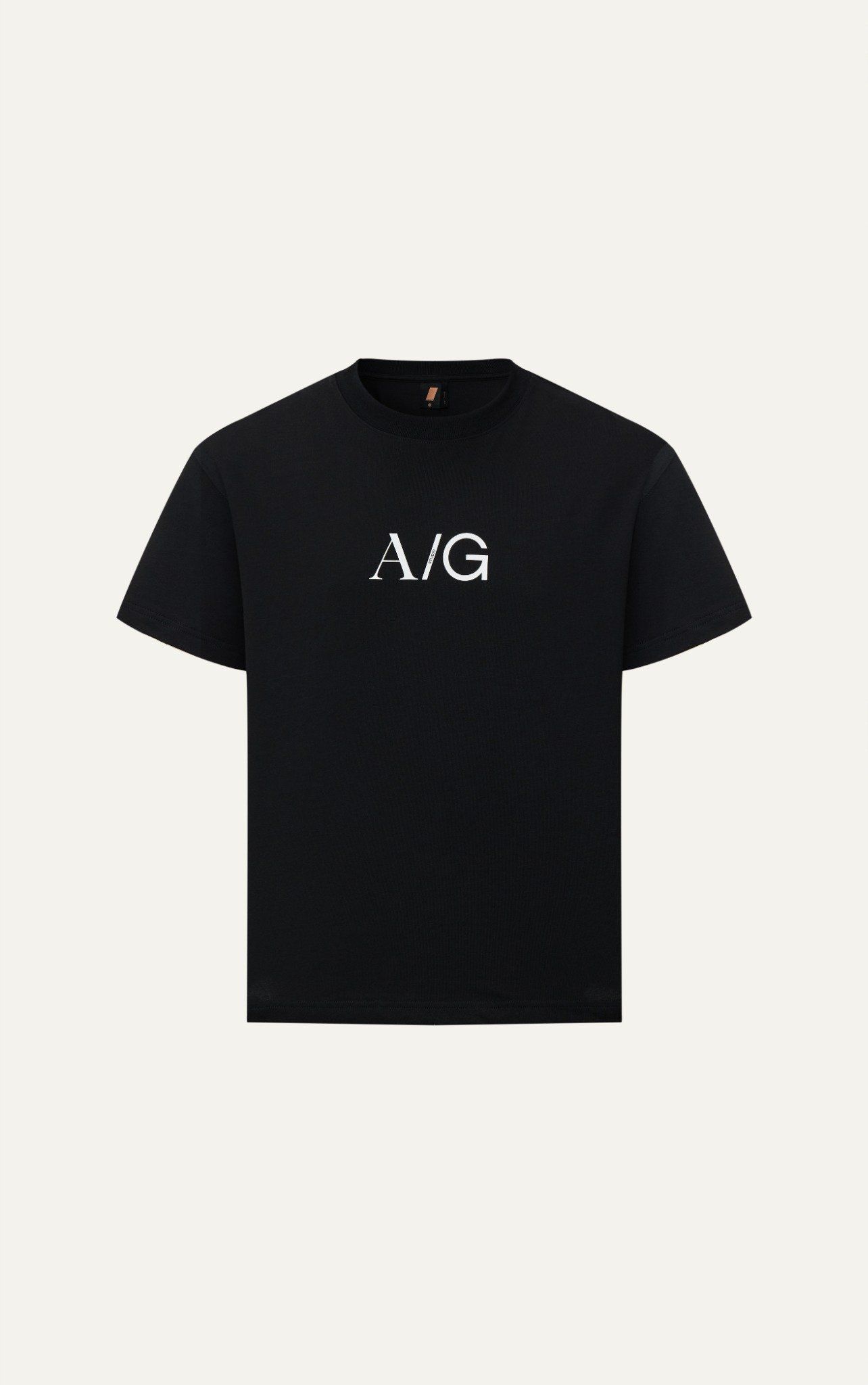  ÁO THUN NAM T738-LOOSE FIT ĐEN IN AG 