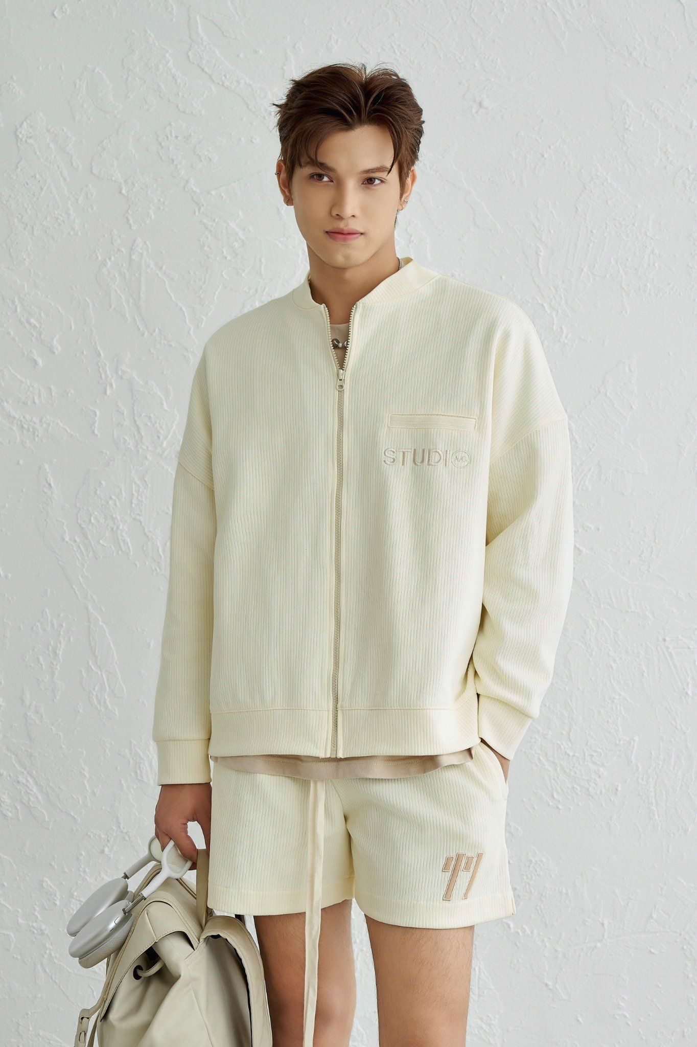  KHOÁC NAM BOMBER COTTON TL12- LOOSE FIT KEM 