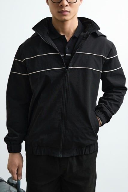  KHOÁC NAM POLY TL13- REGULAR FIT ĐEN 