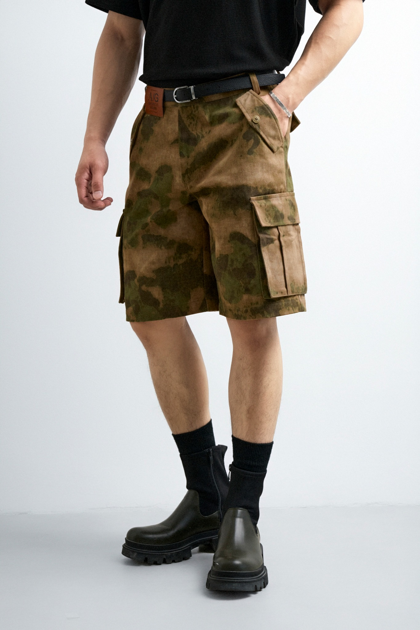  SHORT NAM TS5-LOOSE FIT BÔNG LÍNH 