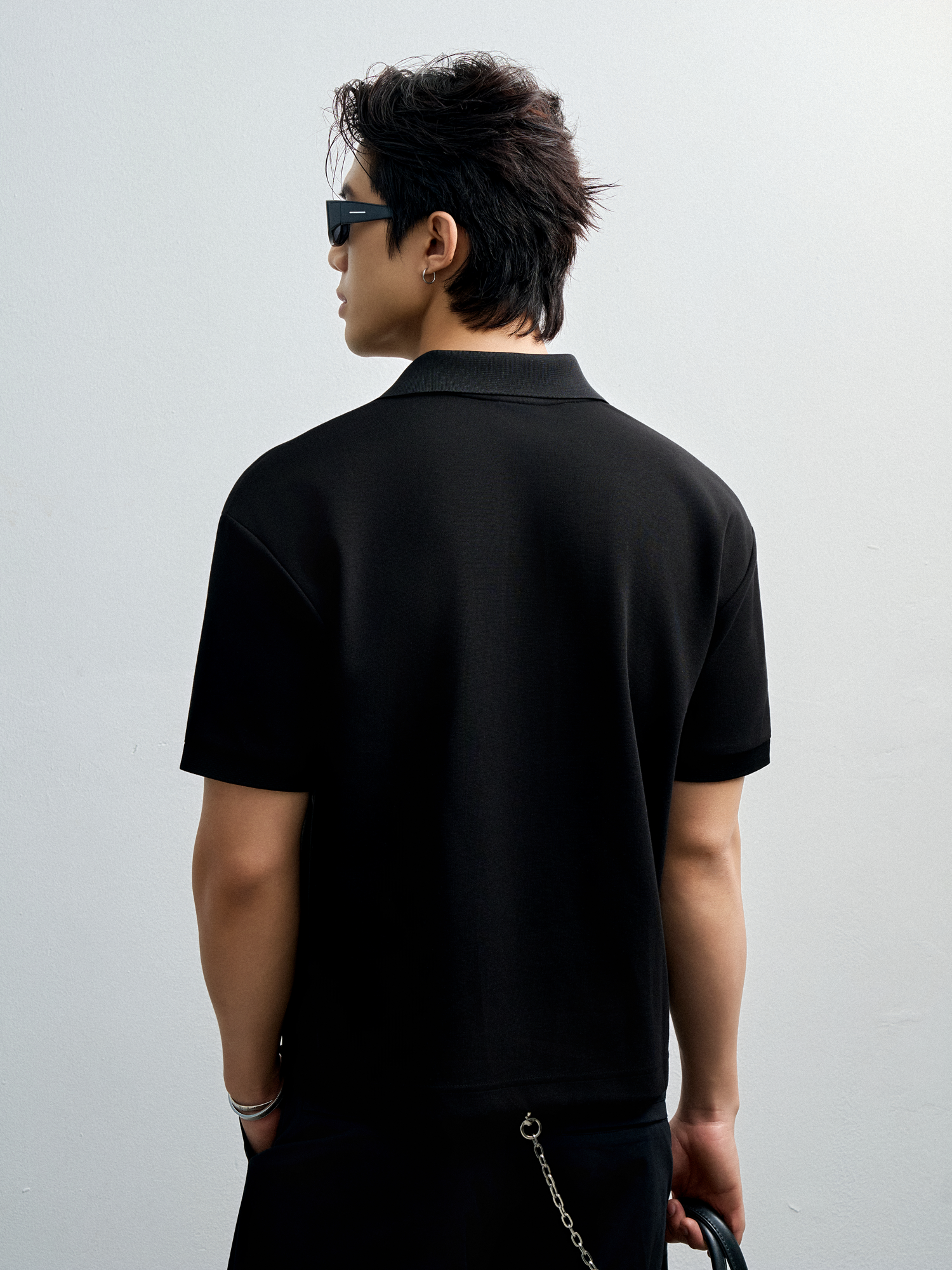  POLO NAM TT05-LOOSE FIT ĐEN 