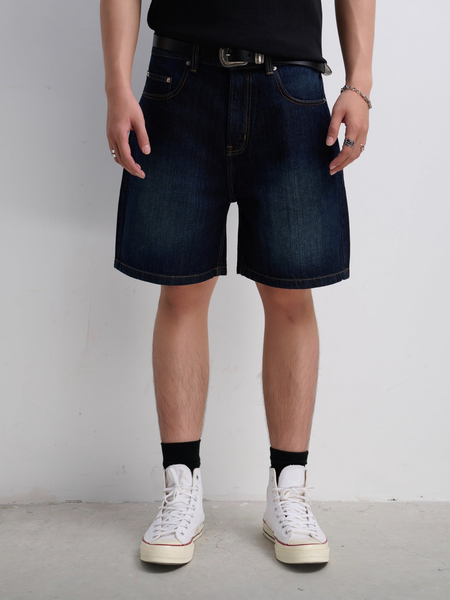  SHORT NAM JEAN TT10-LOOSE FIT XANH GAI 