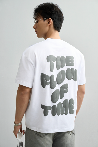  ÁO THUN NAM TT15-LOOSE FIT TRẮNG 