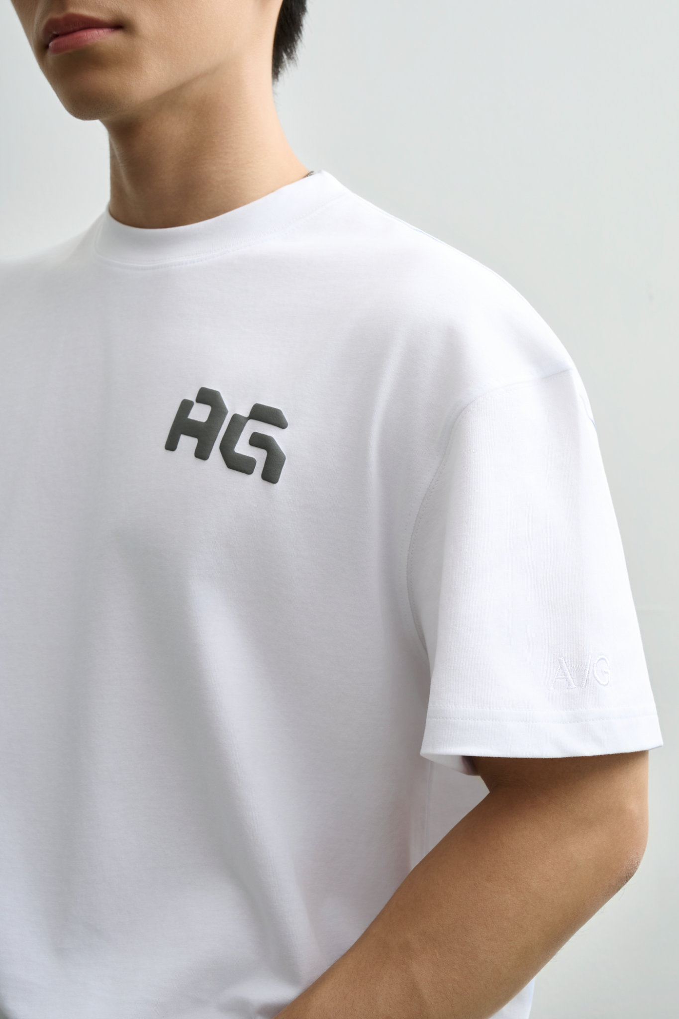  ÁO THUN NAM TT15-LOOSE FIT TRẮNG 