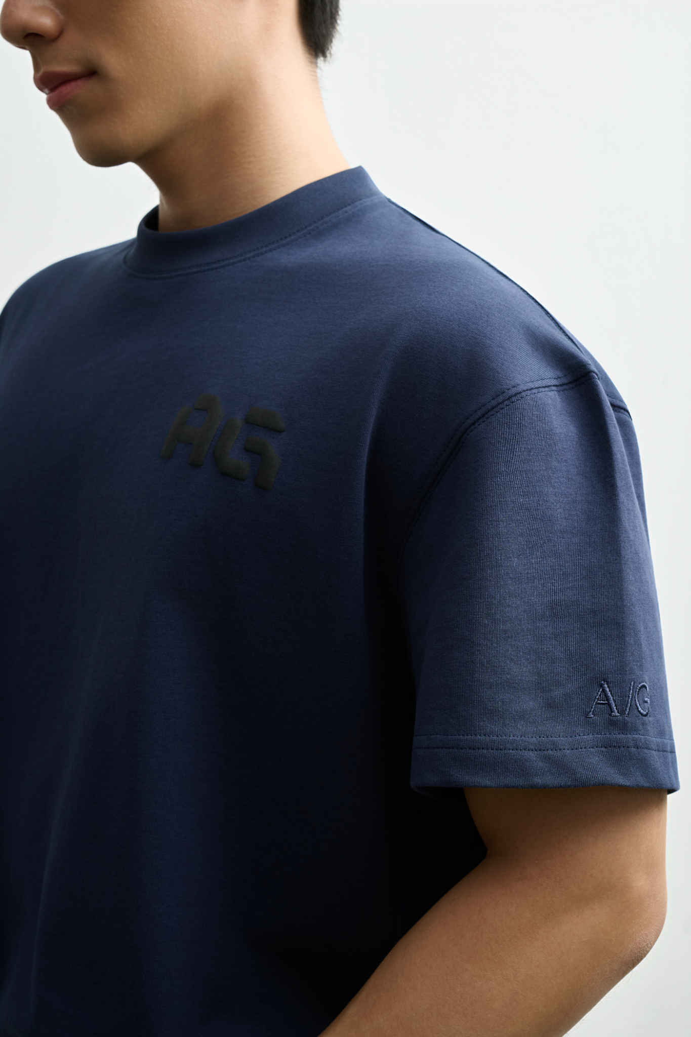  ÁO THUN NAM TT15-LOOSE FIT XANH ĐEN 