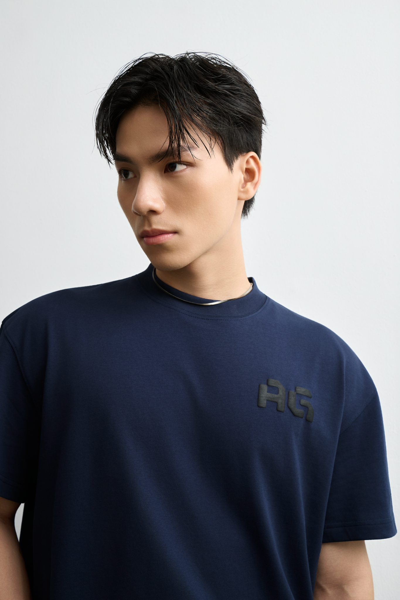  ÁO THUN NAM TT15-LOOSE FIT XANH ĐEN 