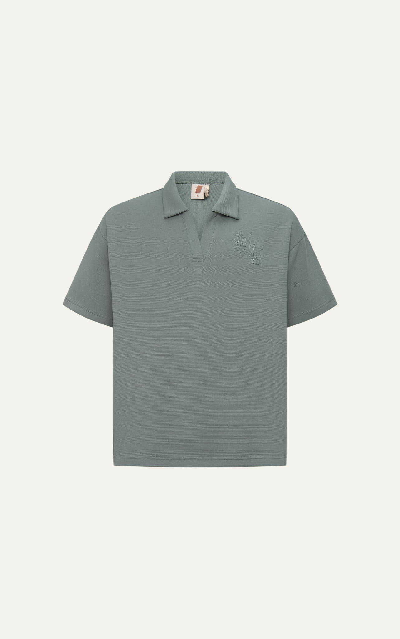  POLO NAM FORM RỘNG TT20- CỔ V XANH ĐẬU 