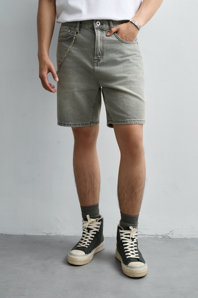  SHORT NAM JEAN X2-LOOSE FIT XÁM WASH 
