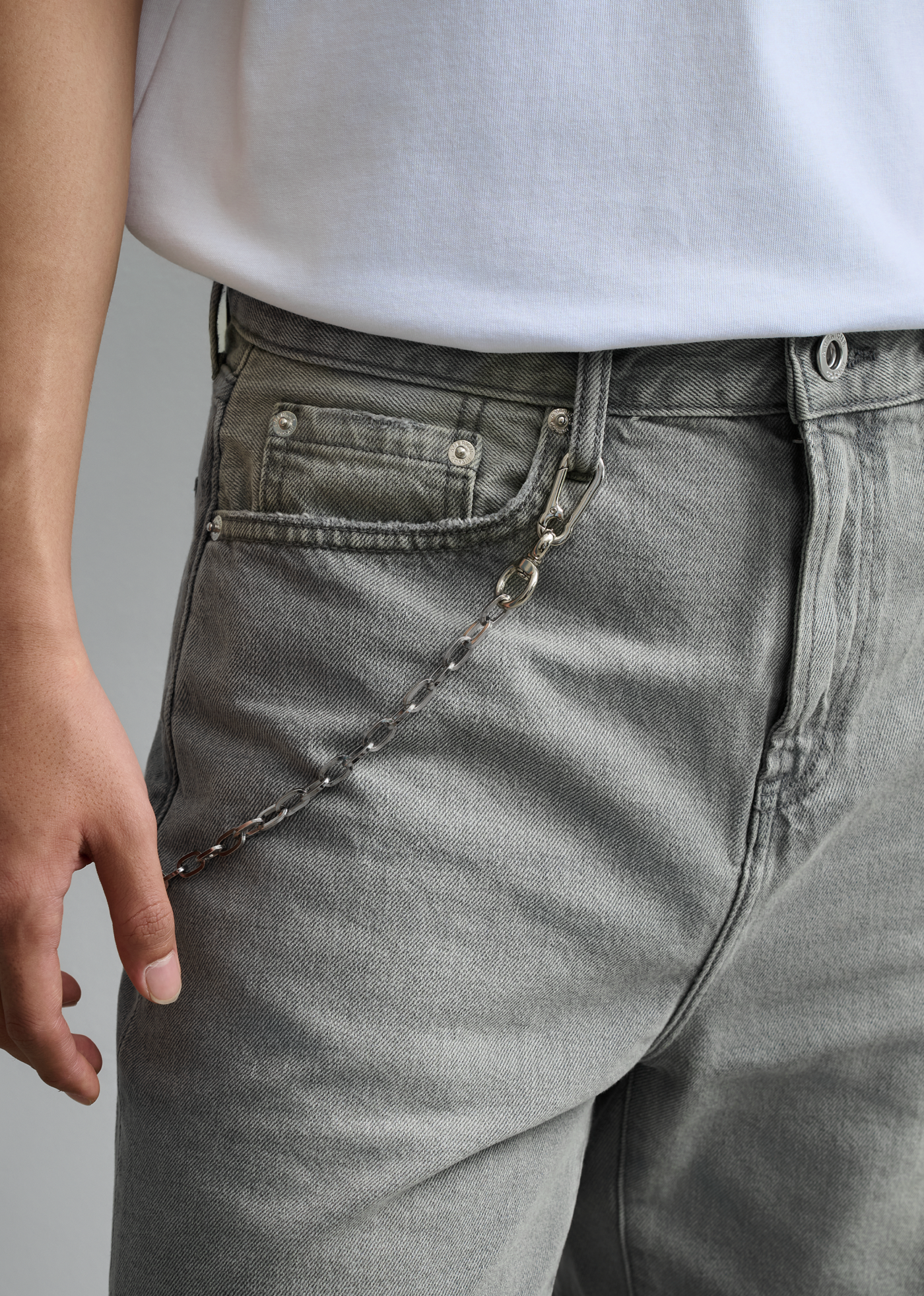  SHORT NAM JEAN X2-LOOSE FIT XÁM WASH 