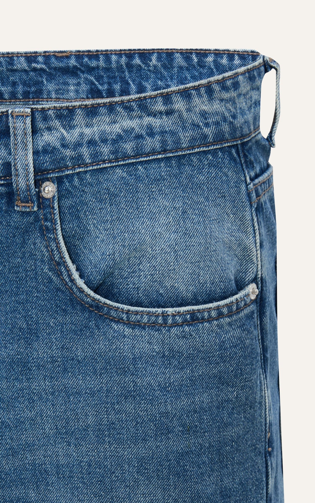  JEAN NAM Y01-LOOSE FIT XANH ĐẬM WASH 