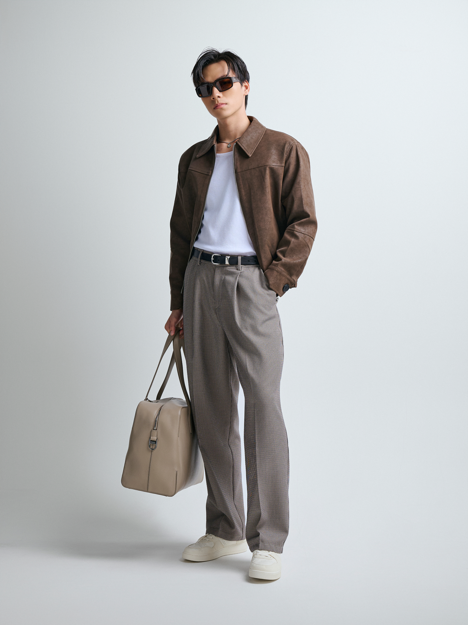  QUẦN TÂY NAM Z01-LOOSE FIT Ô NHUYỄN NÂU 