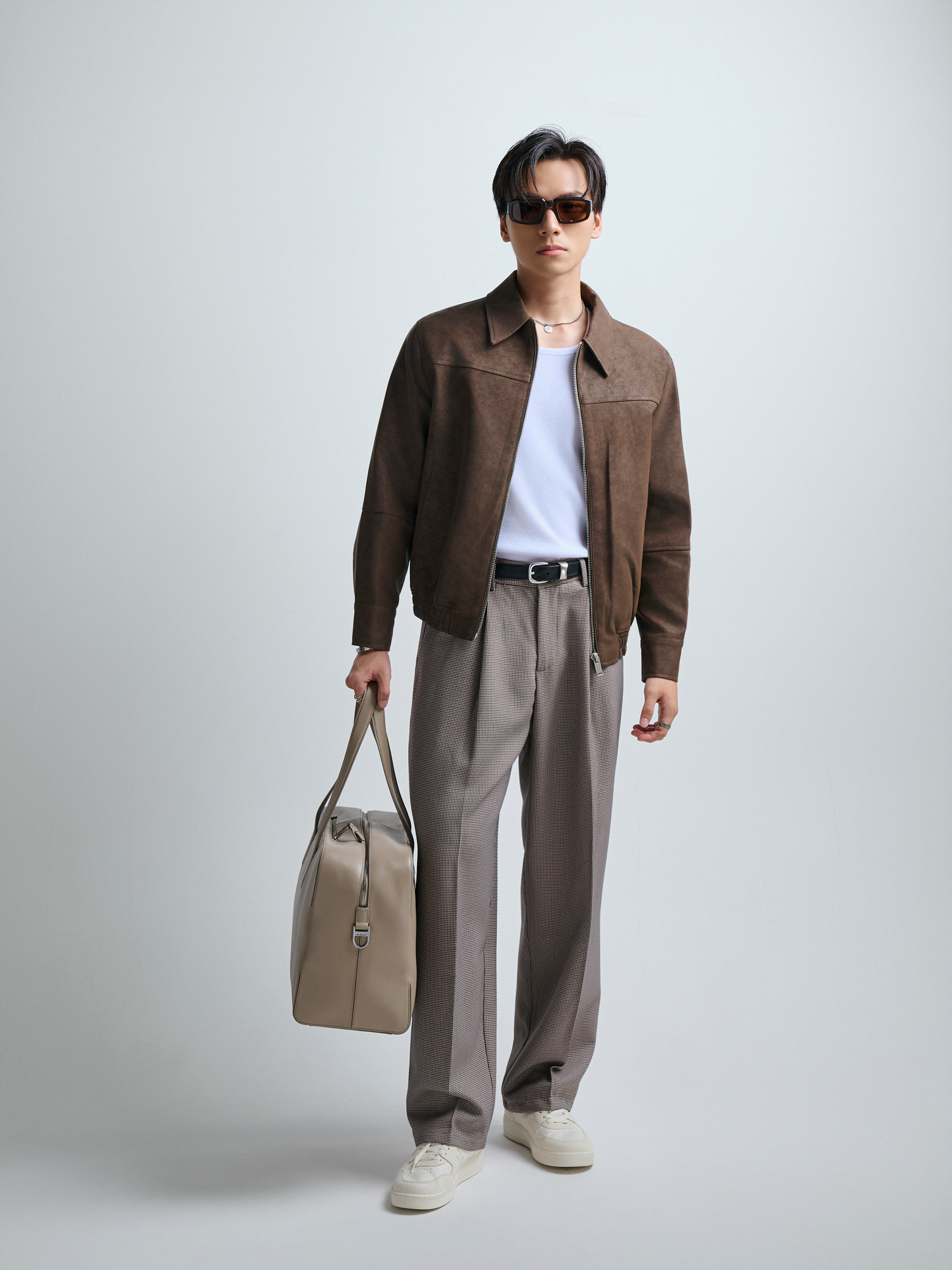  QUẦN TÂY NAM Z01-LOOSE FIT Ô NHUYỄN NÂU 