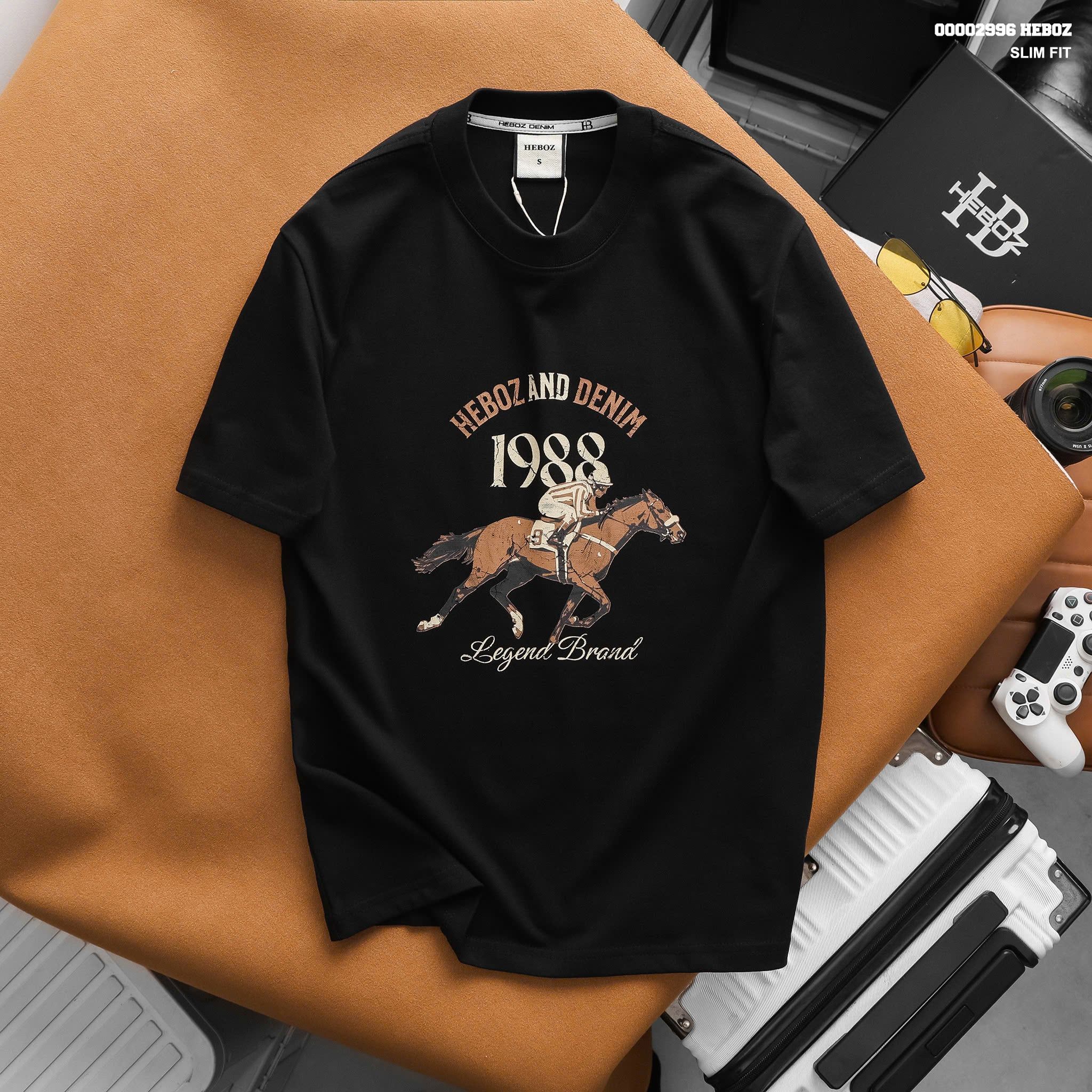 Áo thun nam Heboz horse legend slim - 00002996