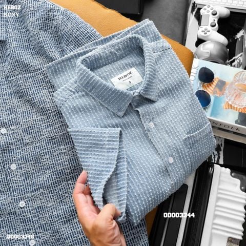 Áo sơ mi Heboz jacquard ngắn tay 1 - 00003344