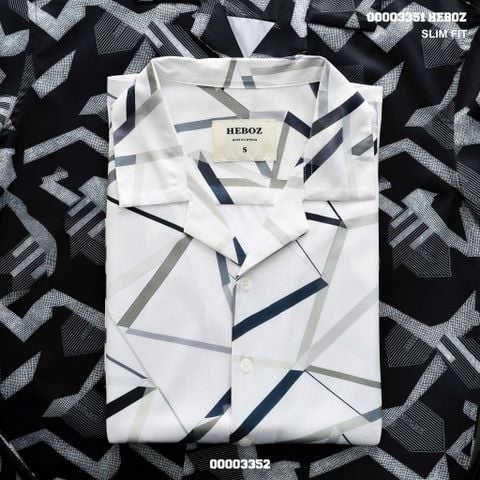 Áo Sơ Mi tay ngắn Linear Abstract Heboz - 00003351