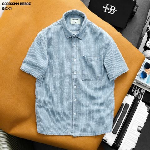 Áo sơ mi Heboz jacquard ngắn tay 1 - 00003344