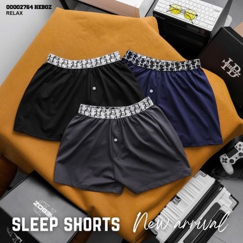 Quần ngủ nam Heboz cotton trơn 3M - 00002764