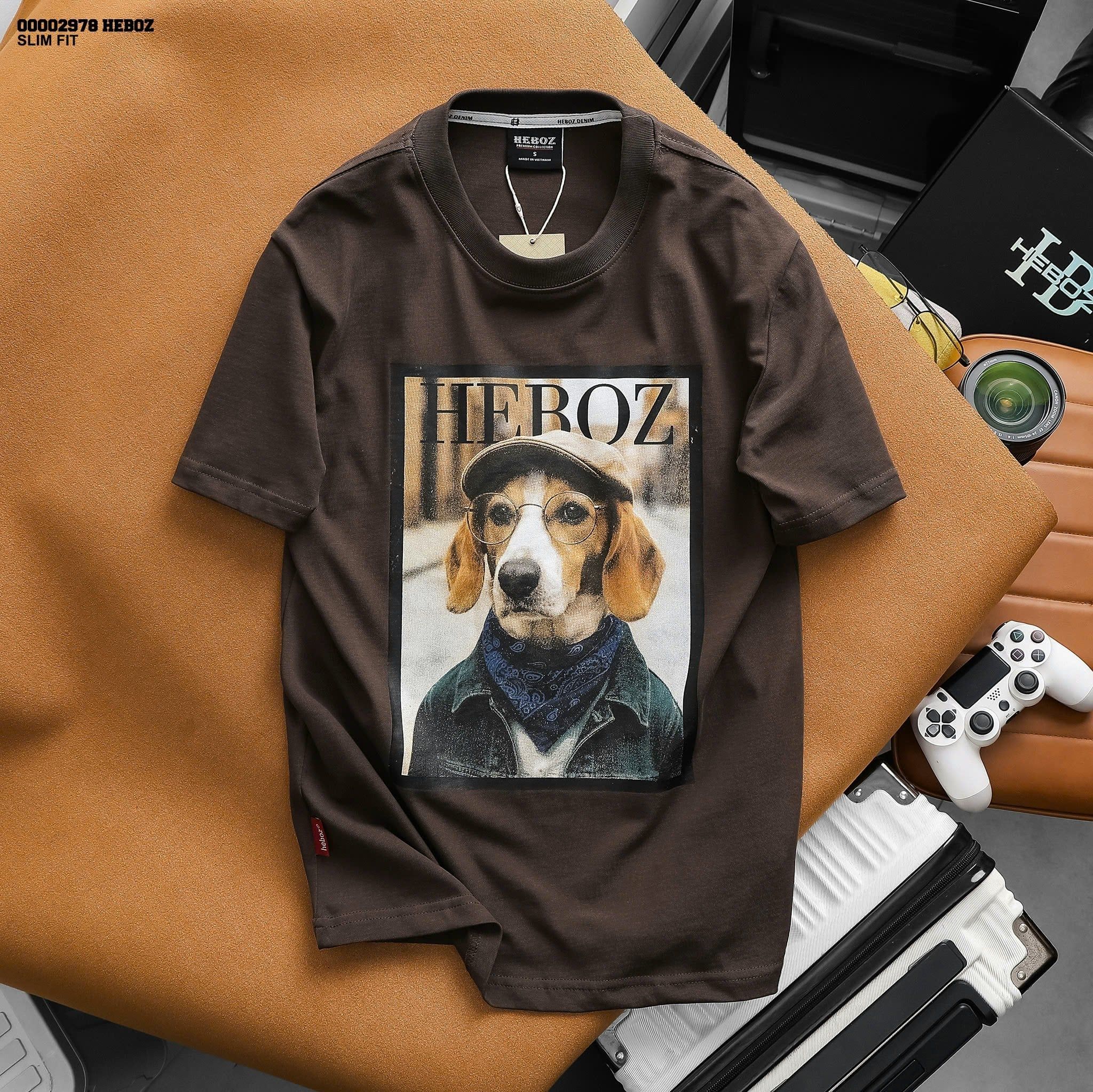 Áo thun nam HEBOZ Vintage Dog - 00002978