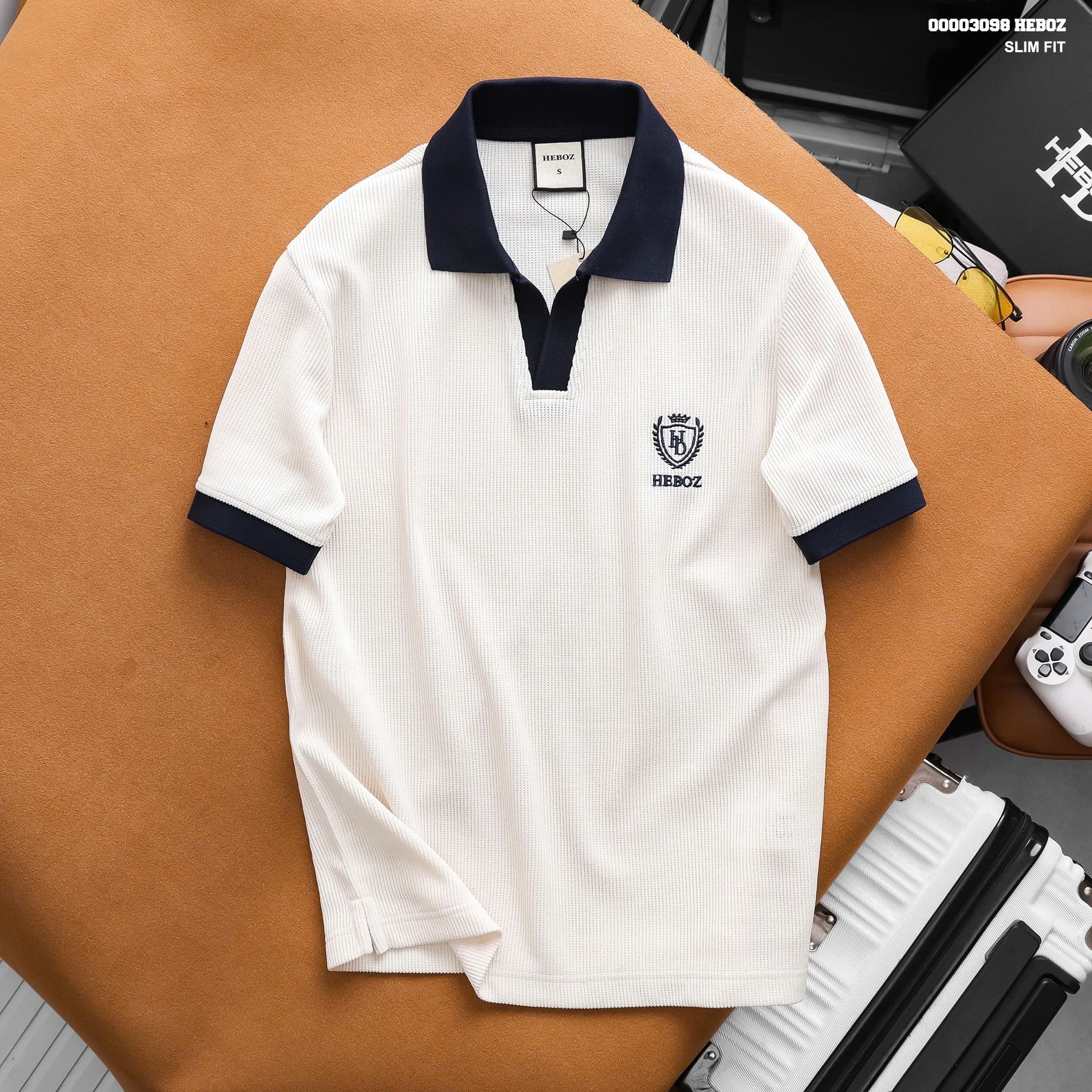 Áo polo nam HEBOZ Royal Crest 2M - 00003098