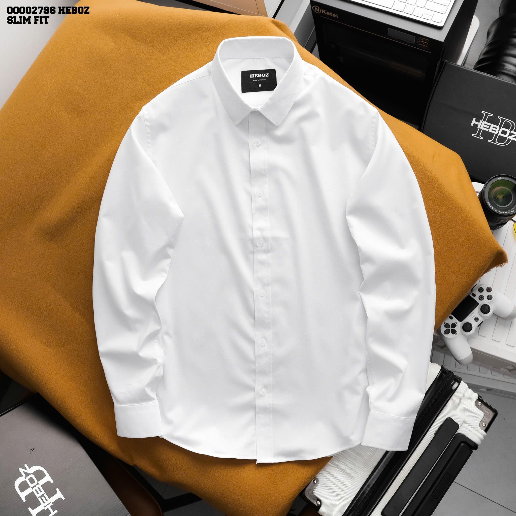 Áo sơ mi trắng Heboz daily - 00002796