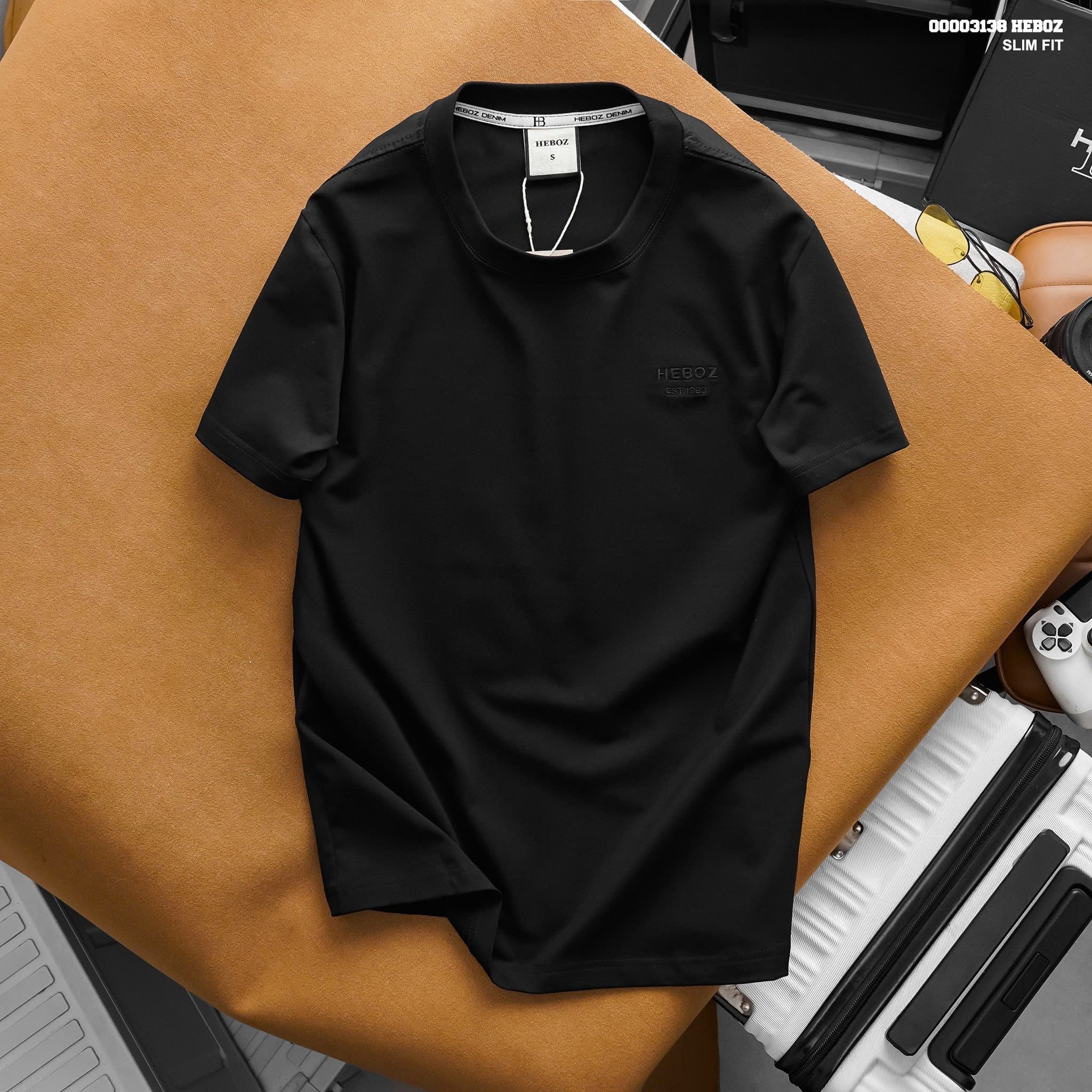 Áo thun nam HEBOZ basic slim 4 chiều 5M - 00003138