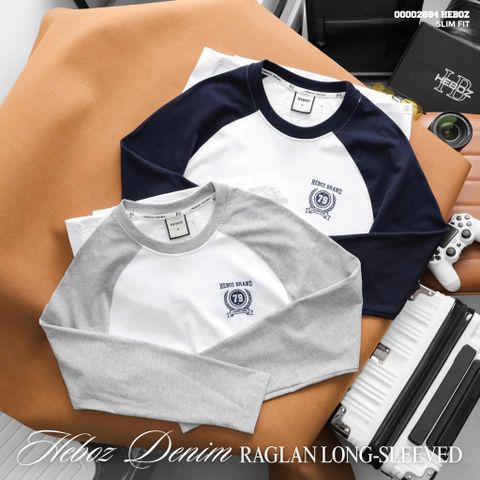 Áo thun nam Heboz dài tay raglan 79 2M - 00002884