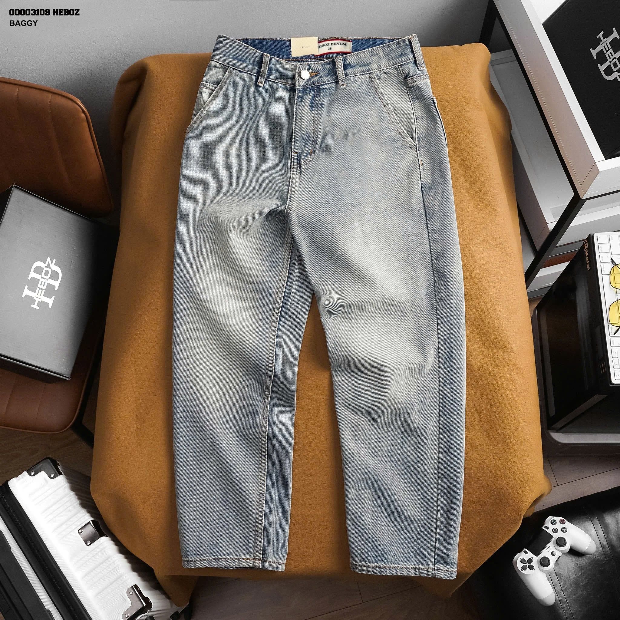 Quần jean nam Heboz dáng baggy D113 - 00003109