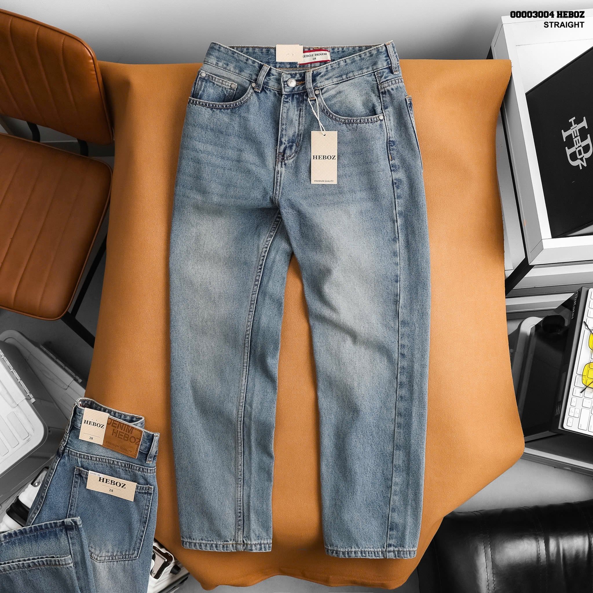 Quần jean nam Heboz dáng suông D098 - 00003004