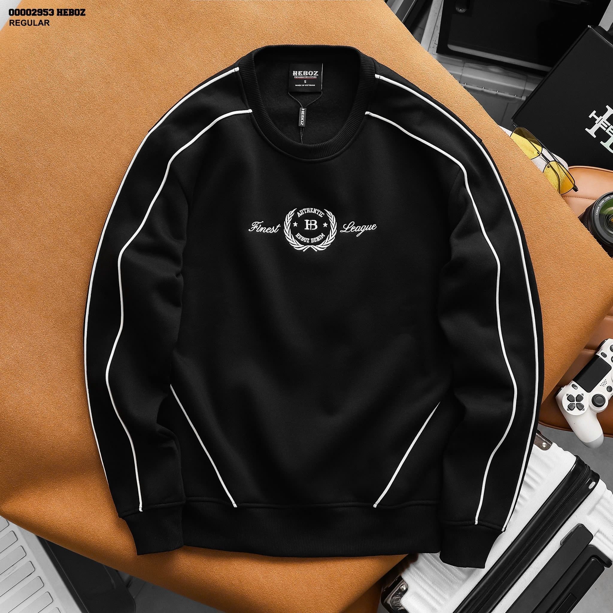 Áo sweater nam Heboz nỉ bông line 2M - 00002953