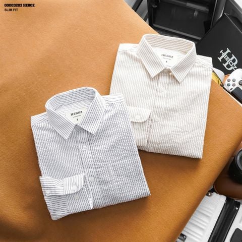 Áo sơ mi HEBOZ linen mini stripped 2M - 00003202
