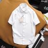 Áo sơ mi nam HEBOZ ngắn tay cotton chéo 5M - 00003147