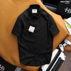Áo sơ mi nam HEBOZ ngắn tay cotton chéo 5M - 00003147