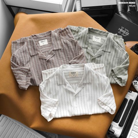 Áo sơ mi nam HEBOZ pijama double striped 3M - 00003144