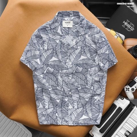 Áo sơ mi nam HEBOZ pijama linen floral 3M - 00003145
