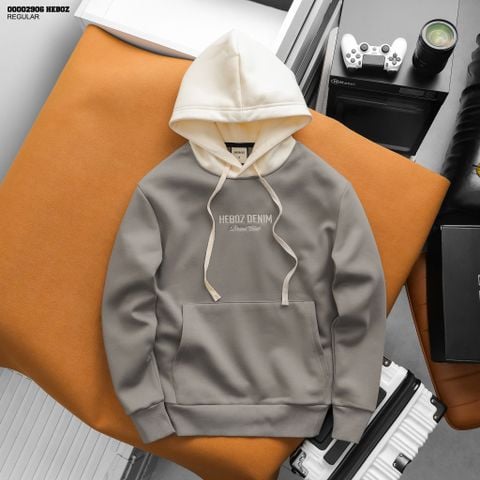 Áo hoodie nam Heboz nỉ bông nón màu 3M - 00002906