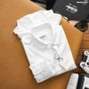 Áo sơ mi HEBOZ trắng cotton basic - 00003184