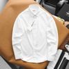 Áo sơ mi HEBOZ trắng cotton basic - 00003184